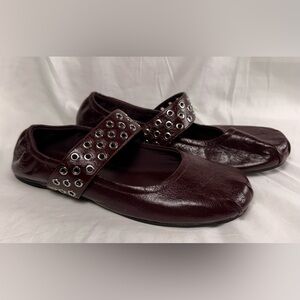 MANGO Mary Jane Grommet Flats